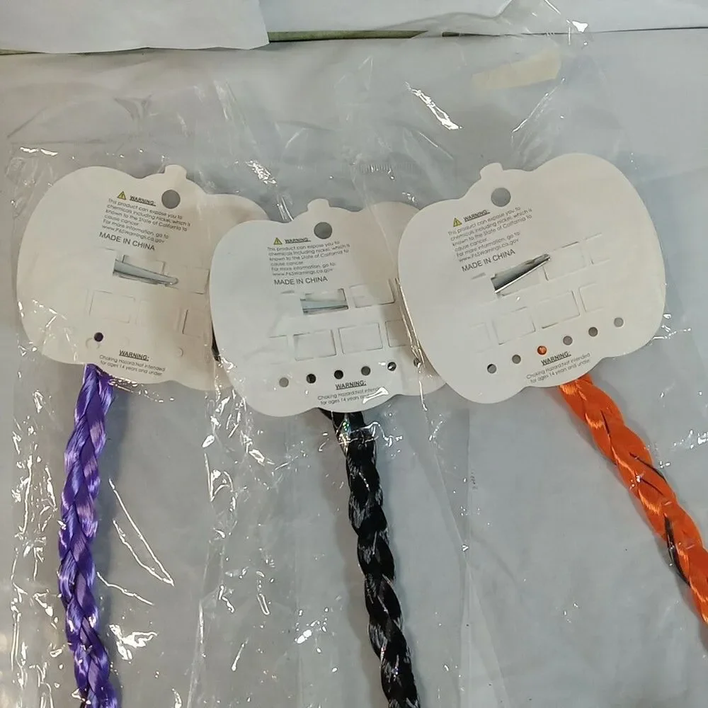 Superstar Girl's Halloween Set Of 3 Barrette / Hair Extensions New
